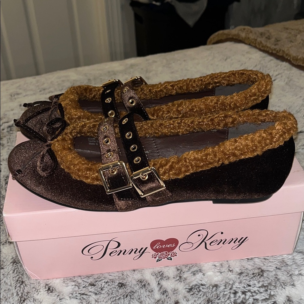 NIB Penny Loves Kenny Bock brown  ballet flats Size 10